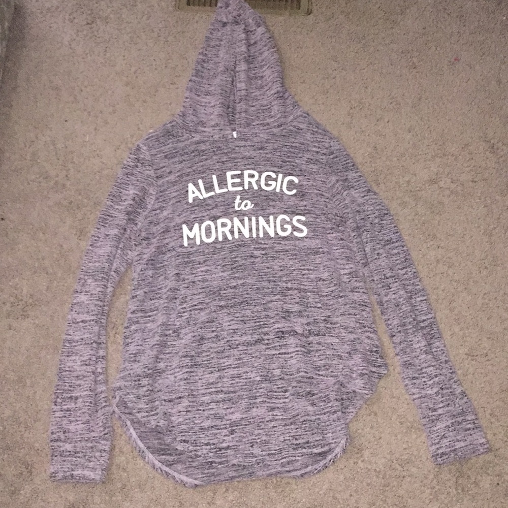 Purple hoodie.
